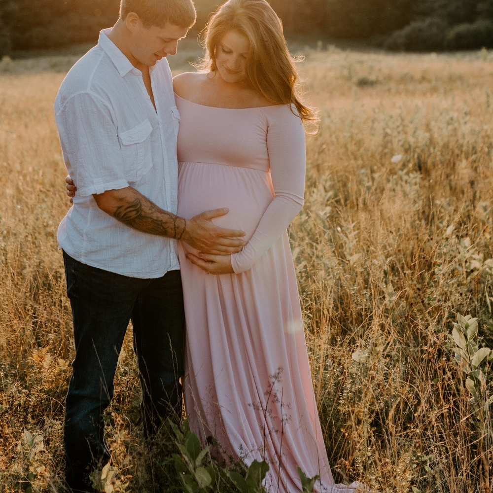 Pink Blush Maternity Photo Dress